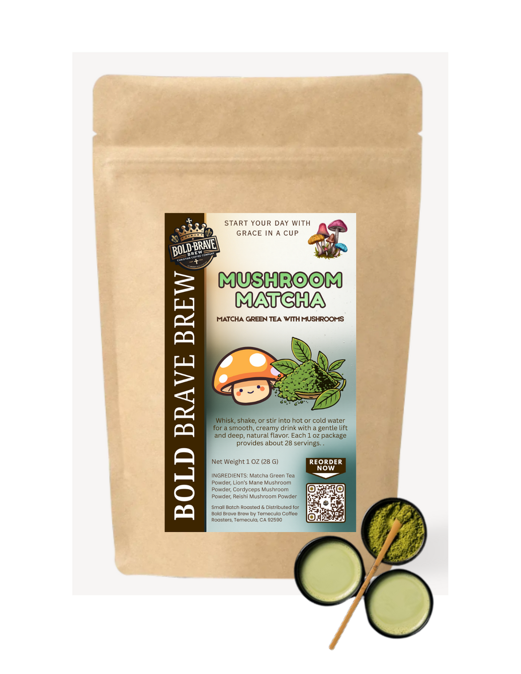 Ceremonial Matcha with Mushrooms