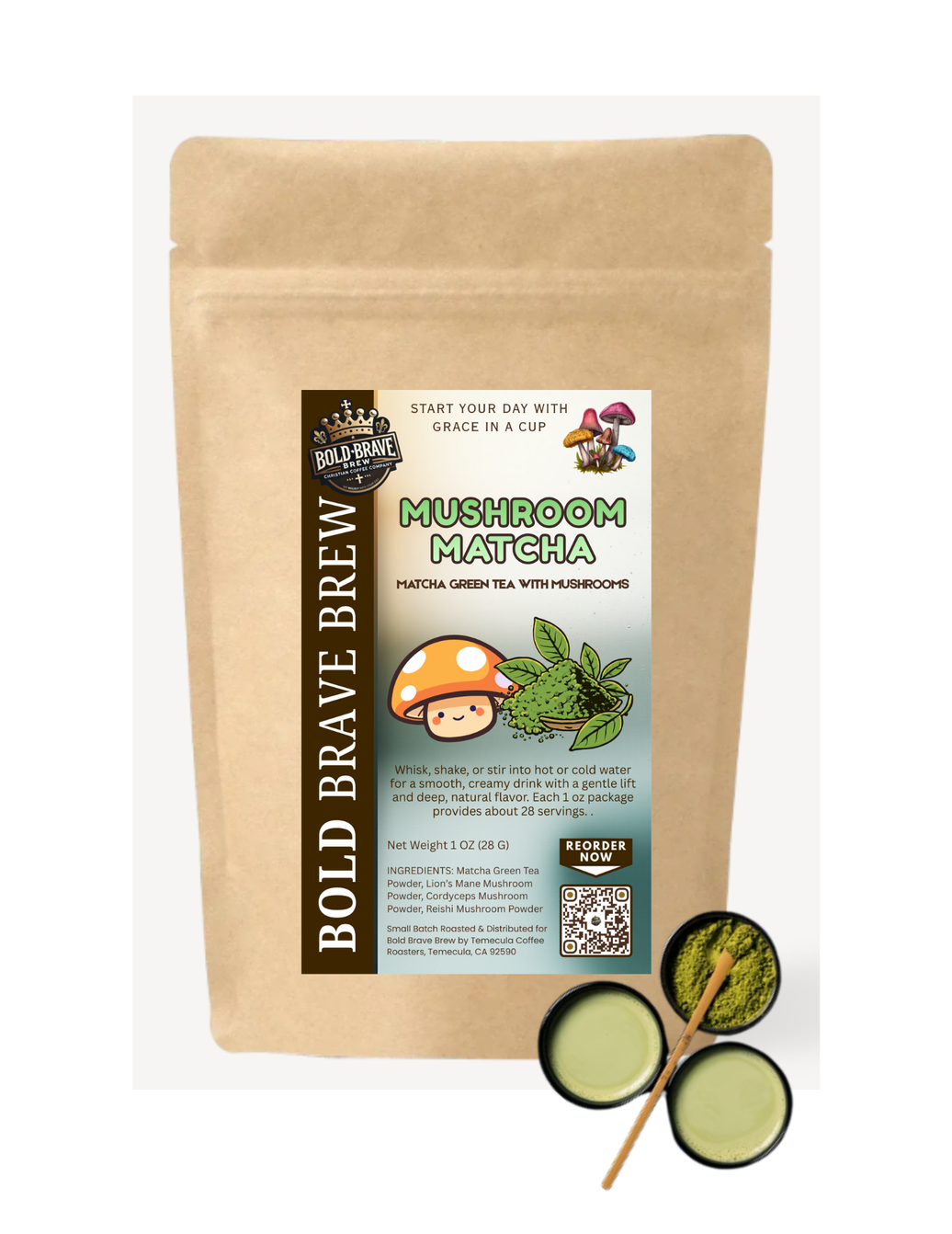 Ceremonial Matcha with Mushrooms